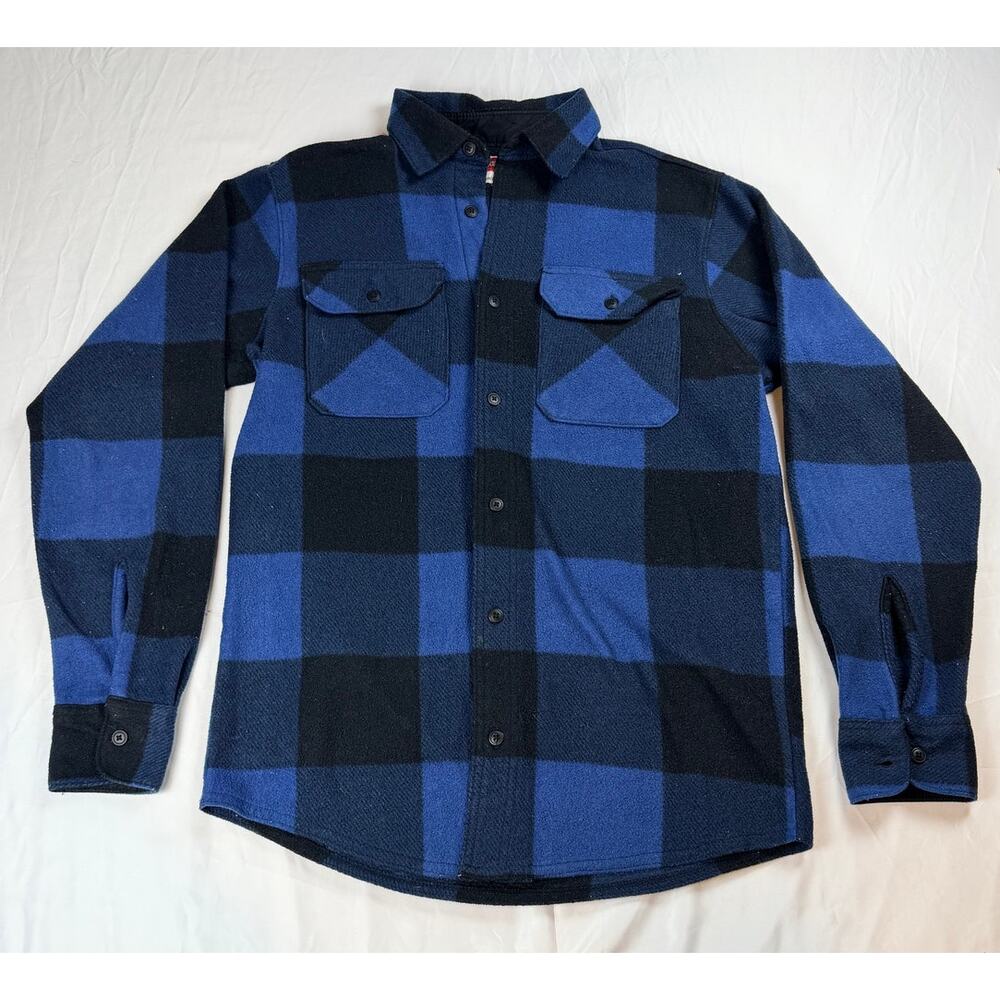 Wrangler Men's Fleece Buffalo Plaid Relaxed Fit LS Sz S